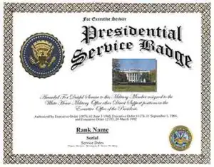 Presidential Service Certificate