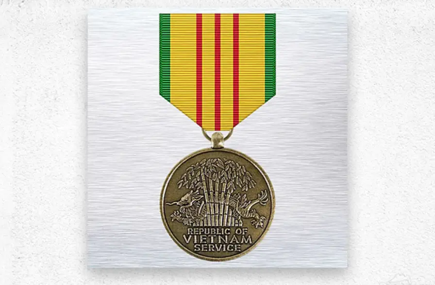 Metal Print of the Vietnam War Medal