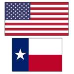 United States / Texas Flags